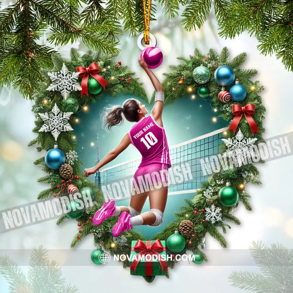 Custom Name And Number Handball Ornament Christmas Gift For Lover