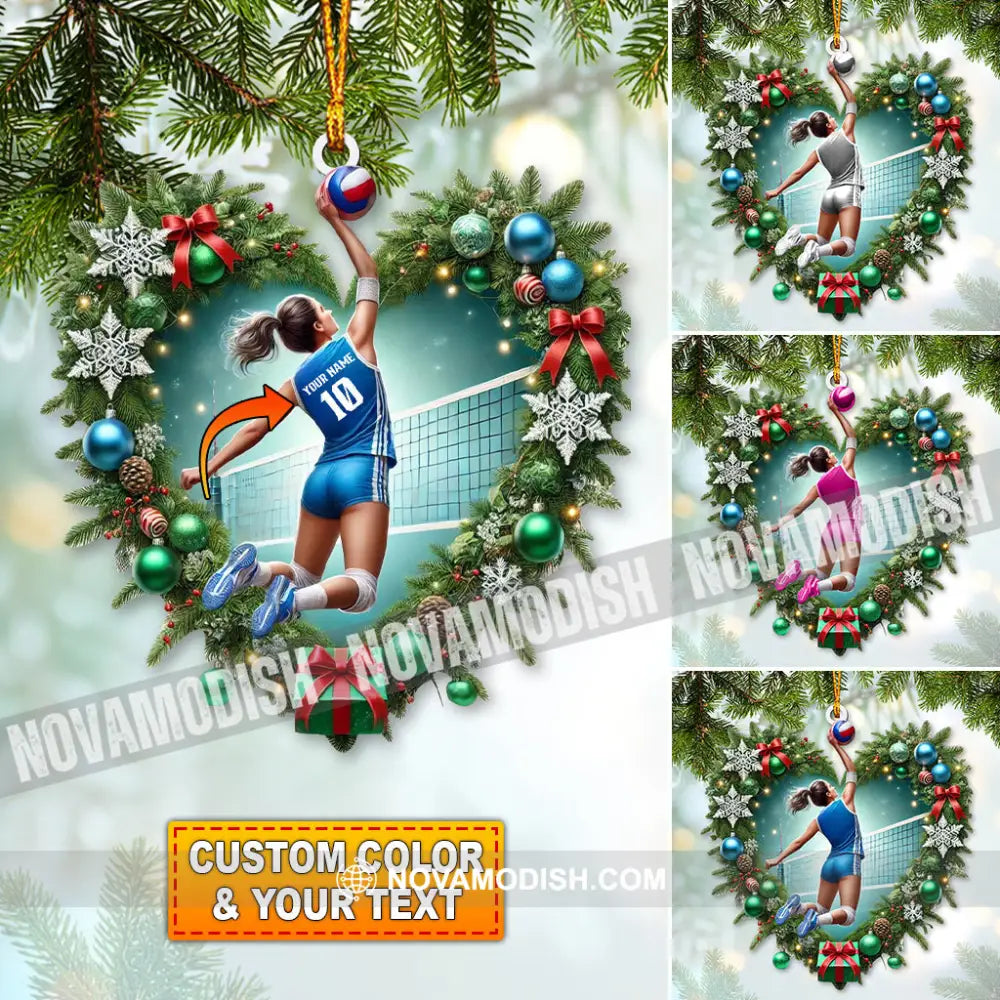 Custom Name And Number Handball Ornament Christmas Gift For Lover