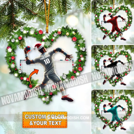 Custom Name And Number Handball Ornament Christmas Gift For Lover