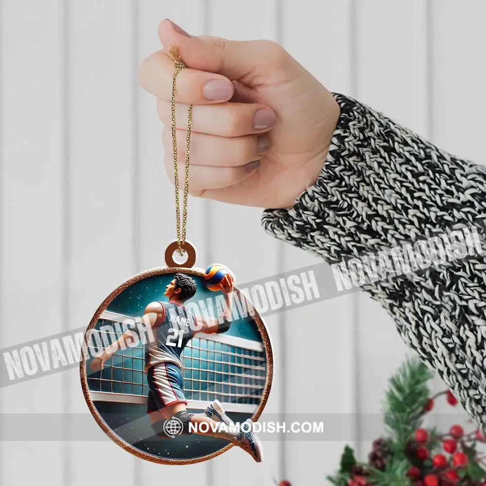 Custom Name And Number Handball Ornament Christmas Gift For Lover