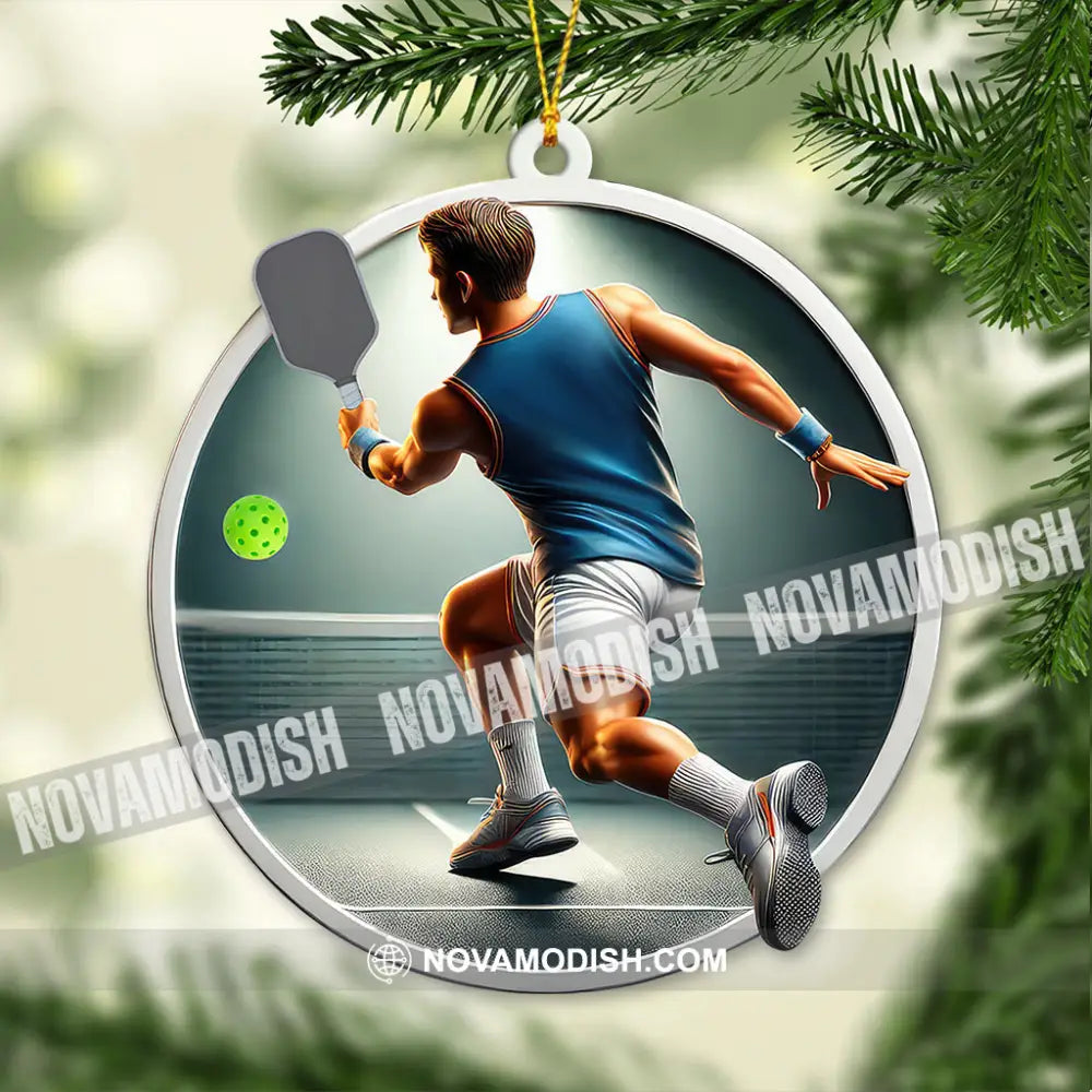 Custom Name And Number Pickleball Ornament Christmas Gift For Lover