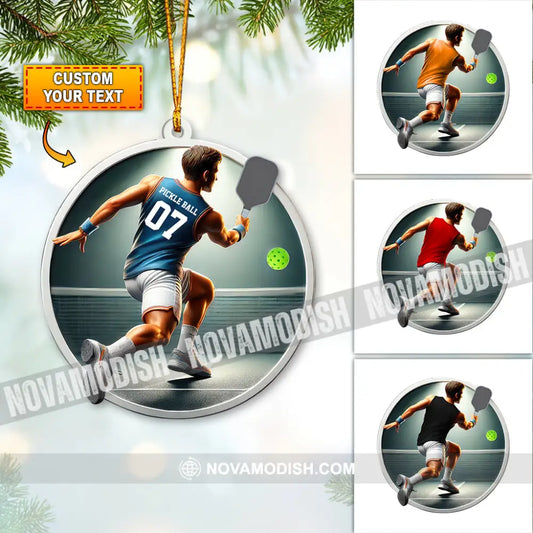 Custom Name And Number Pickleball Ornament Christmas Gift For Lover