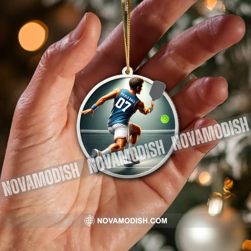 Custom Name And Number Pickleball Ornament Christmas Gift For Lover