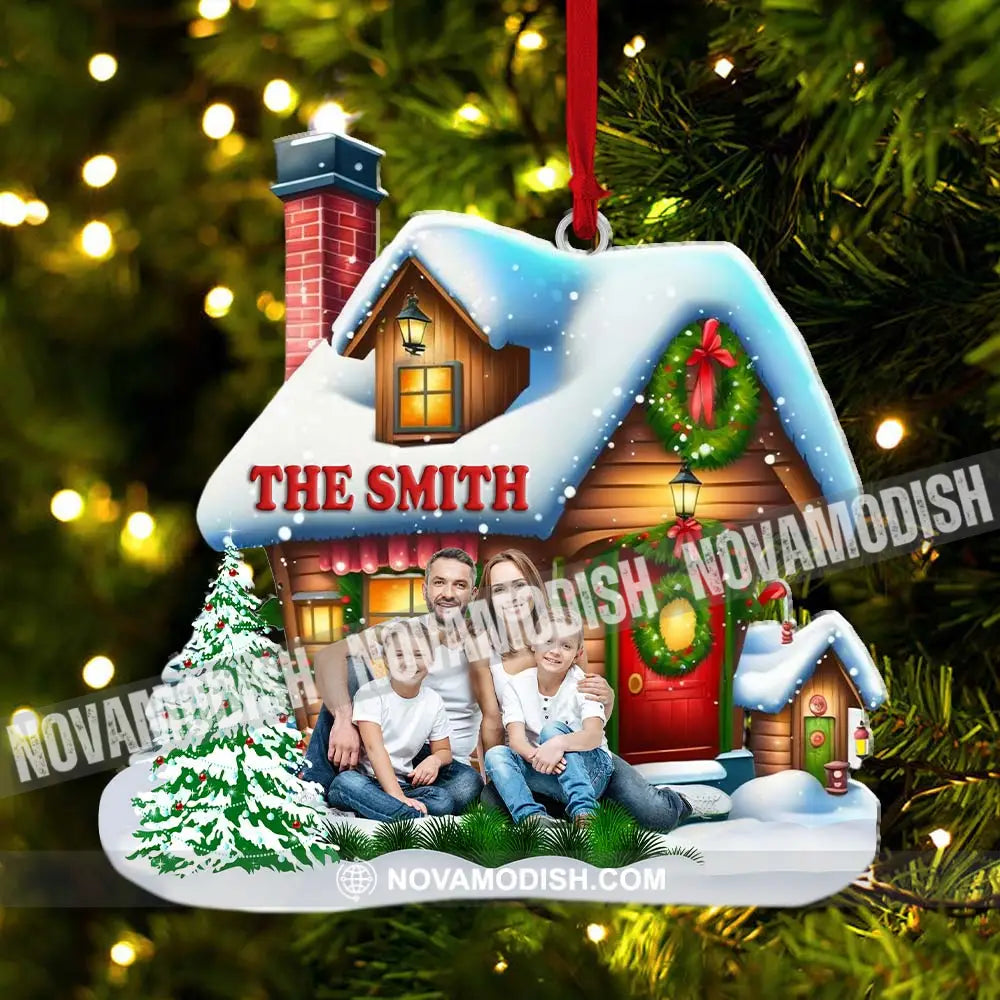 Custom Name And Photo Family Ornament Christmas Decoration