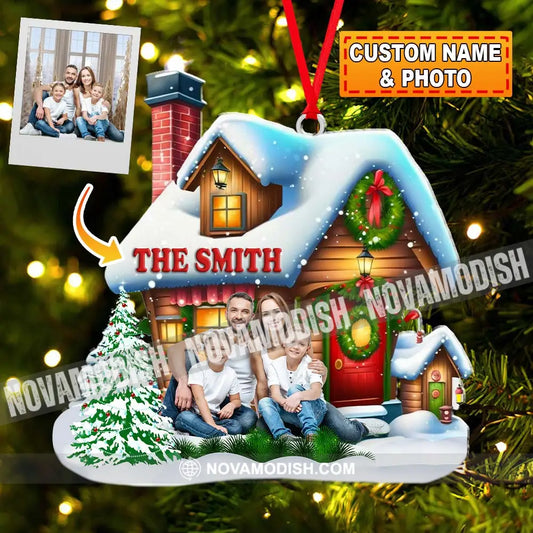 Custom Name And Photo Family Ornament Christmas Decoration