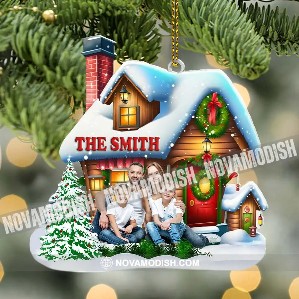 Custom Name And Photo Family Ornament Christmas Decoration