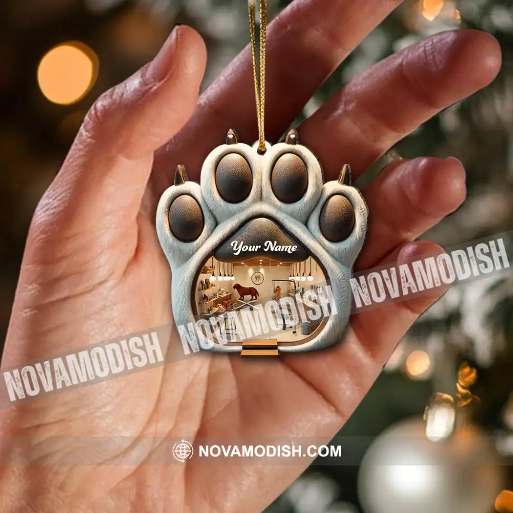 Custom Name And Photo Groomer Ornament Home Decor Christmas Gift