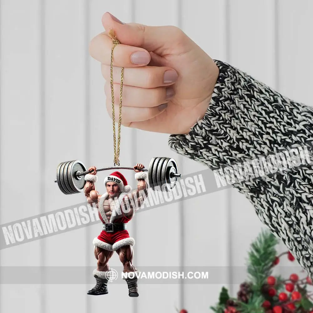 Custom Name And Photo Gym Ornament Gymnastics Christmas Decoration