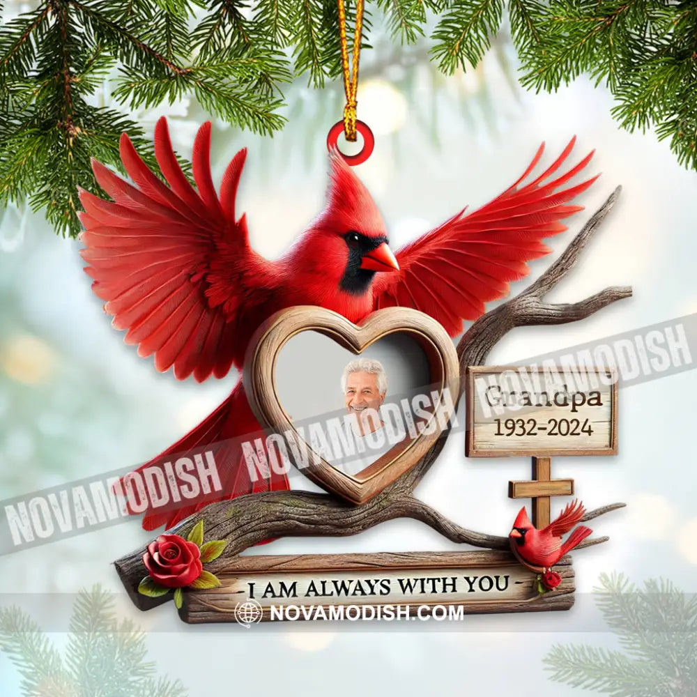 Custom Name And Photo Memorial Ornament Christmas Tree Sympathy Gifts For Loss Of Loved One