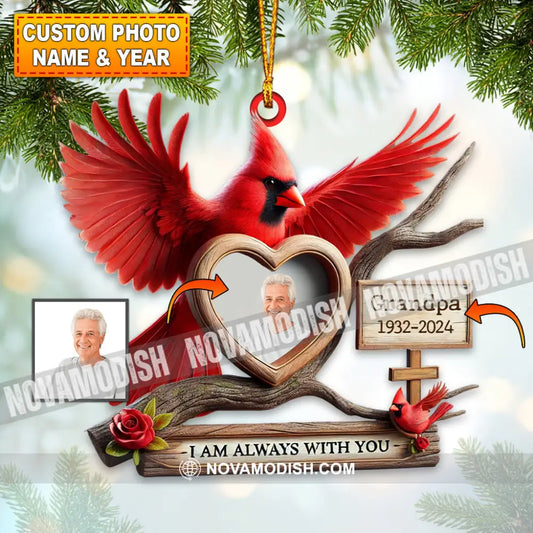 Custom Name And Photo Memorial Ornament Christmas Tree Sympathy Gifts For Loss Of Loved One