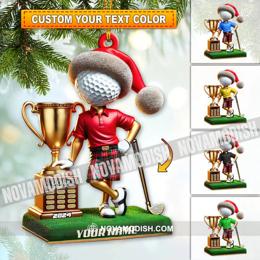 Custom Name And Year Golf Champion Ornament Lover Christmas Gift