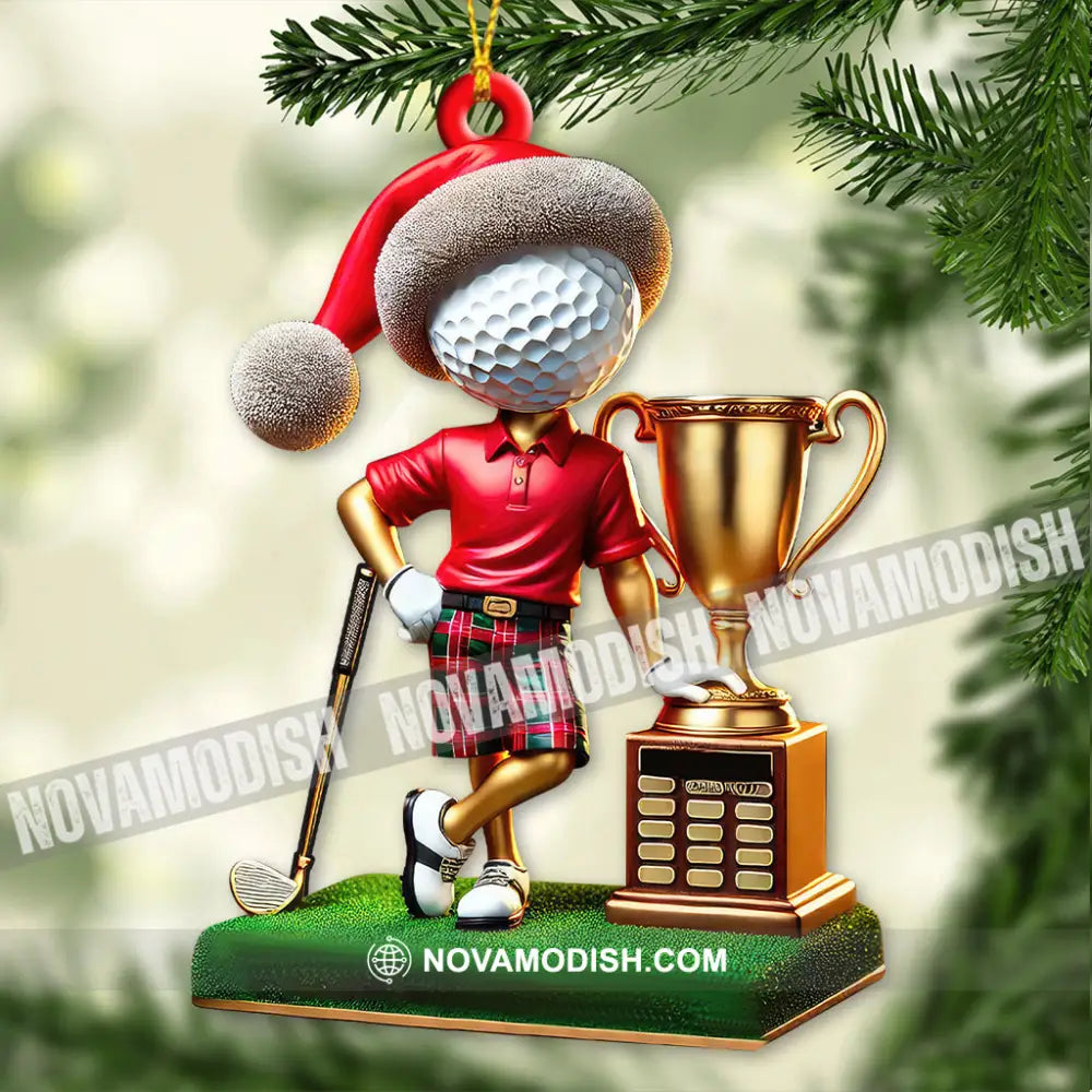 Custom Name And Year Golf Champion Ornament Lover Christmas Gift 3.54’’ / 1