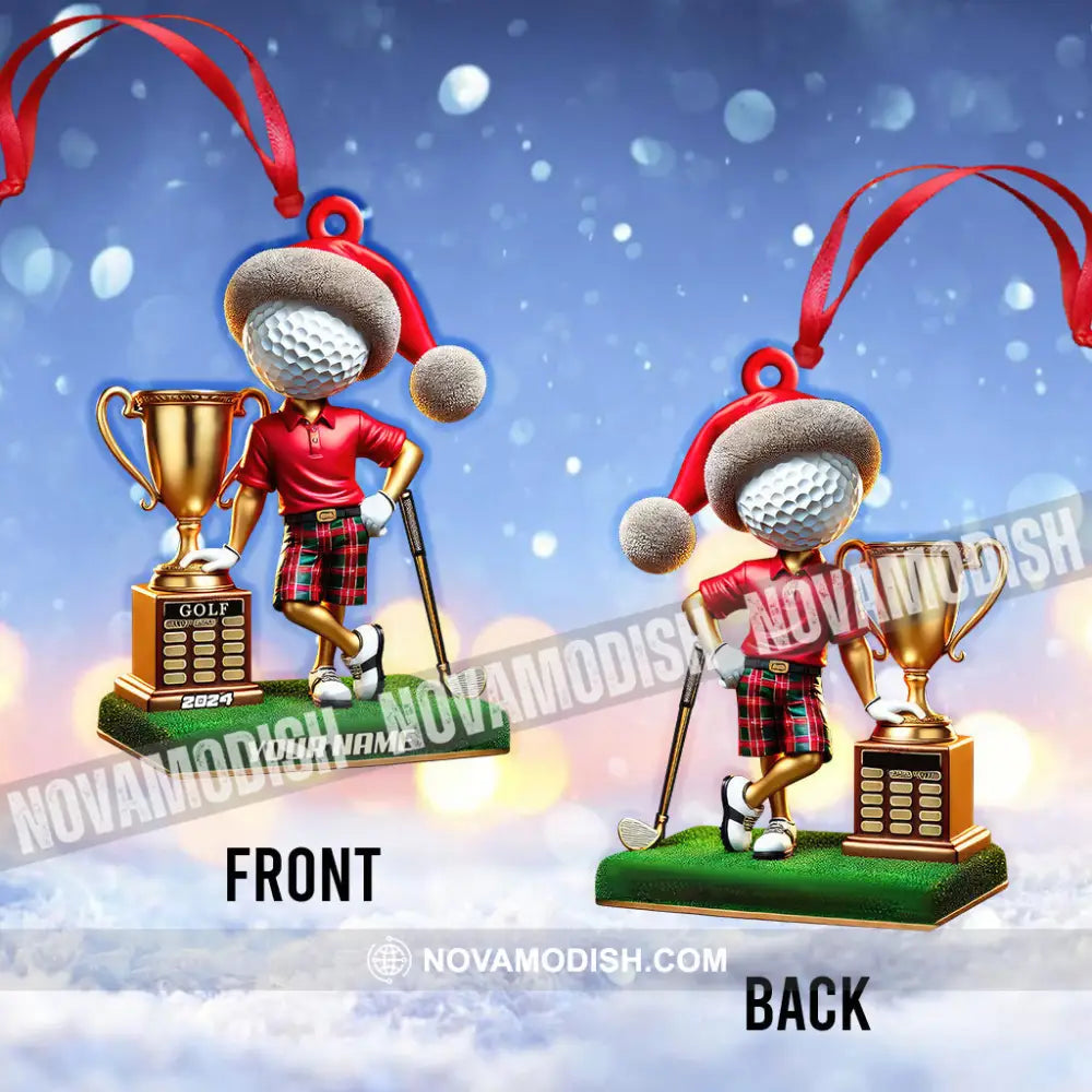 Custom Name And Year Golf Champion Ornament Lover Christmas Gift