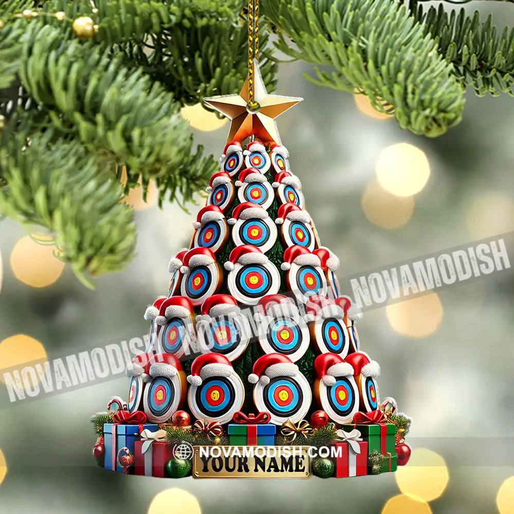 Custom Name Archery Christmas Tree Ornament Gift