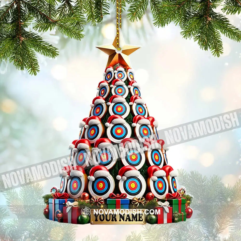 Custom Name Archery Christmas Tree Ornament Gift 3.54’’ / 1