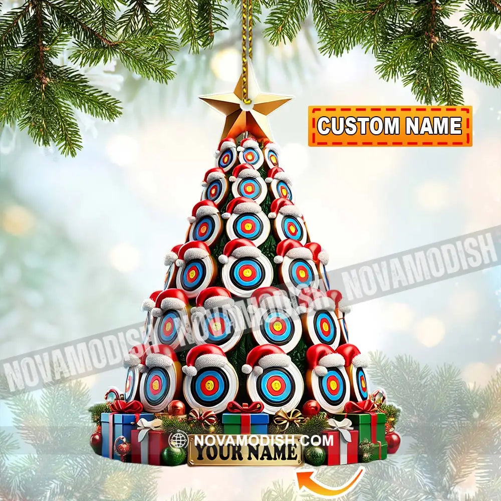 Custom Name Archery Christmas Tree Ornament Gift