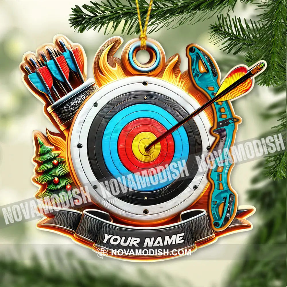 Custom Name Archery Ornament Christmas Gift For Lover 3.54’’ / 1