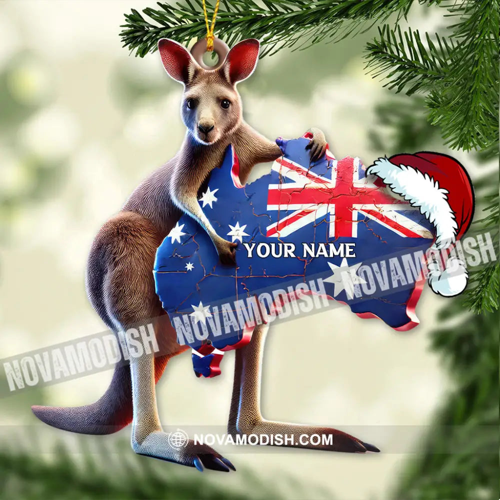 Custom Name Australia Ornament Christmas Gift For Lover 3.54’’ / 1