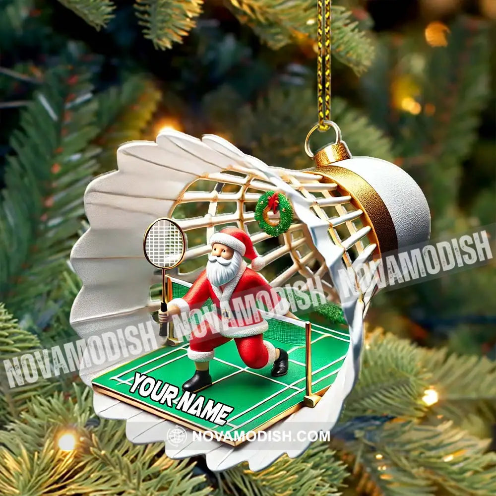 Custom Name Badminton Ornament Christmas Gift For Lover