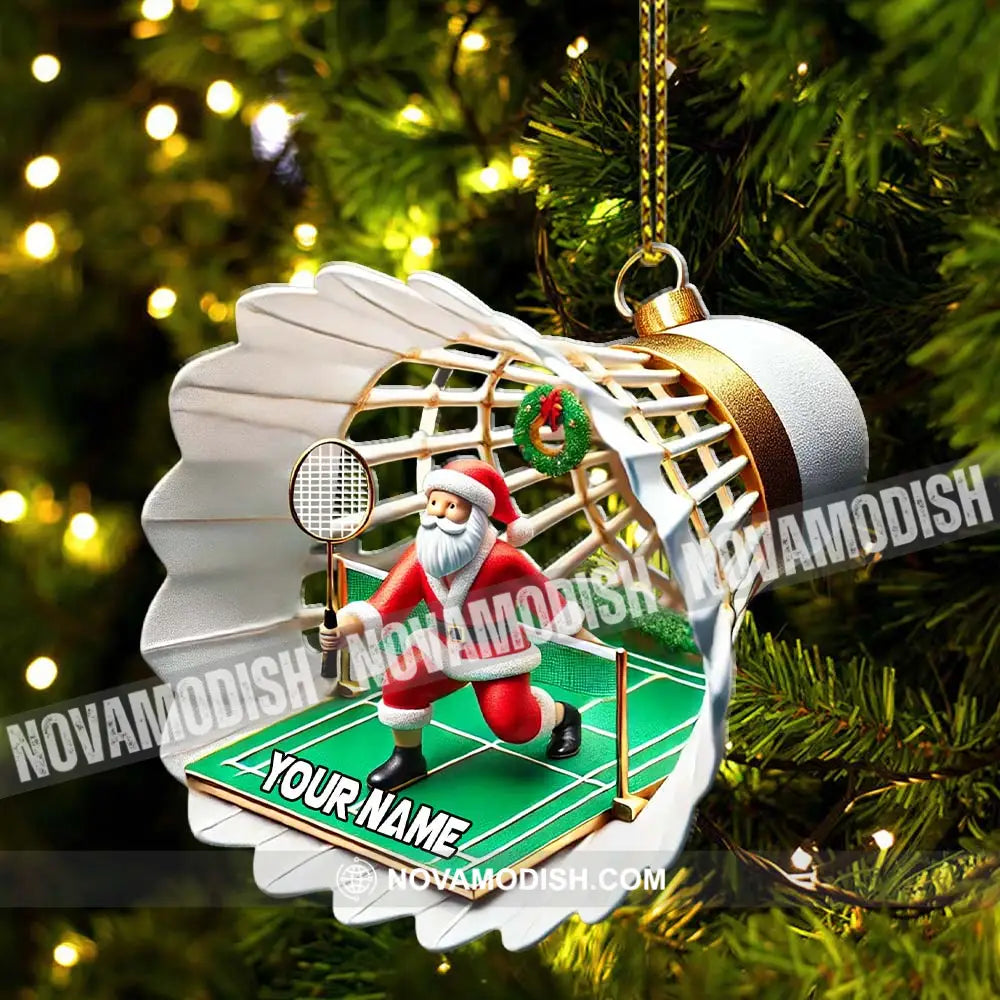 Custom Name Badminton Ornament Christmas Gift For Lover