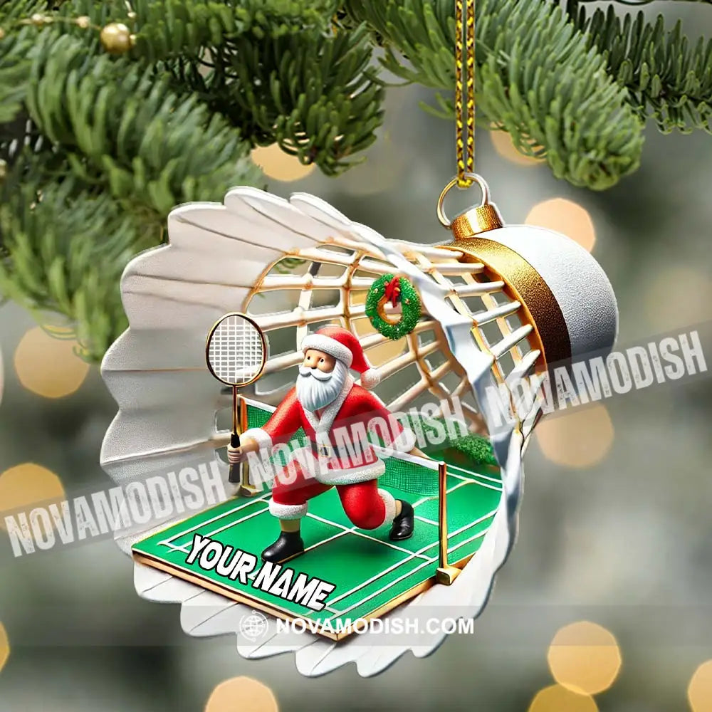 Custom Name Badminton Ornament Christmas Gift For Lover