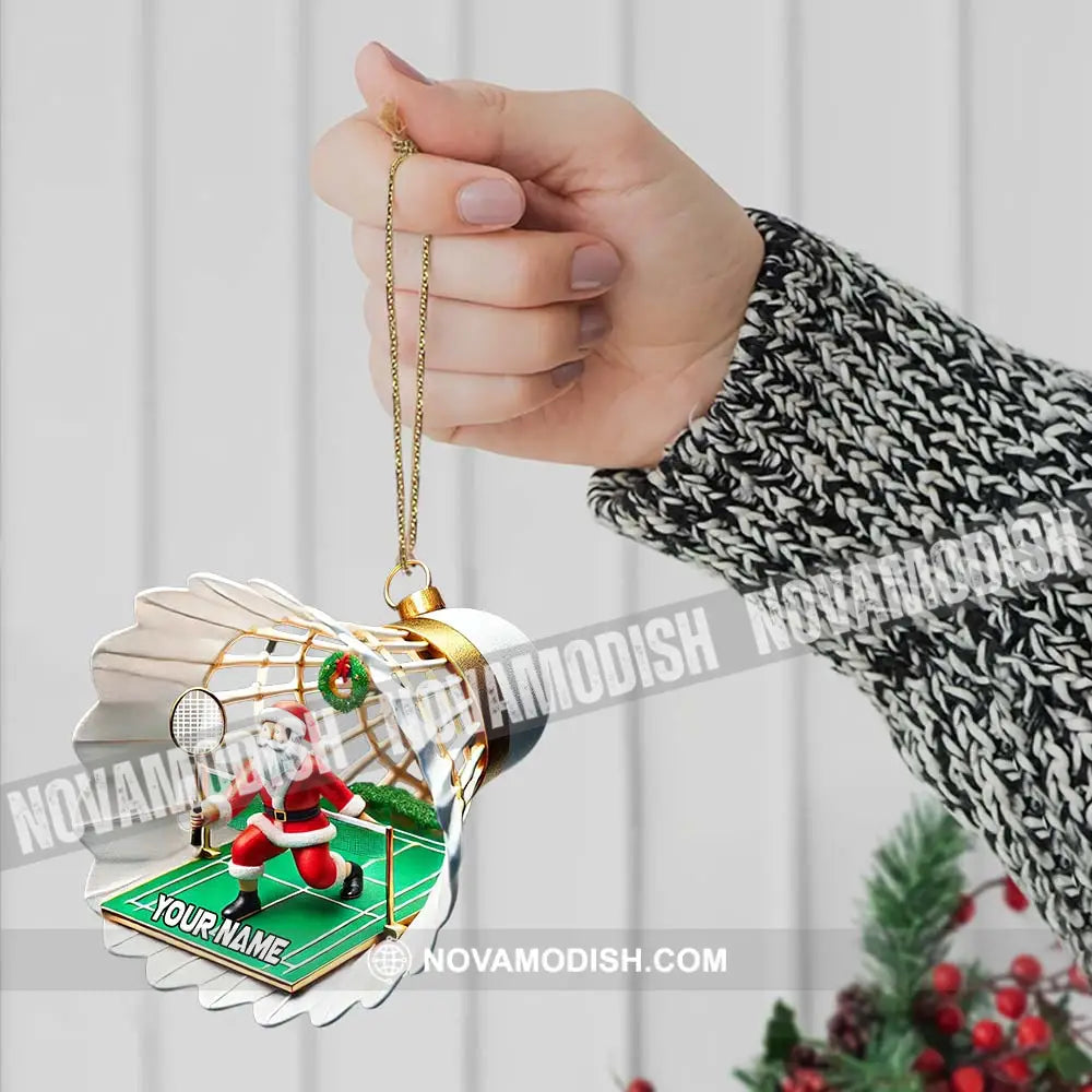 Custom Name Badminton Ornament Christmas Gift For Lover