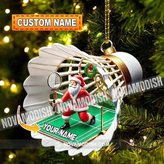 Custom Name Badminton Ornament Christmas Gift For Lover