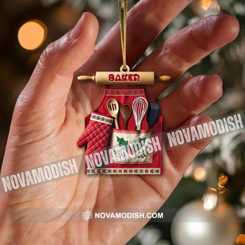 Custom Name Baker Ornament Christmas Gift For Lover