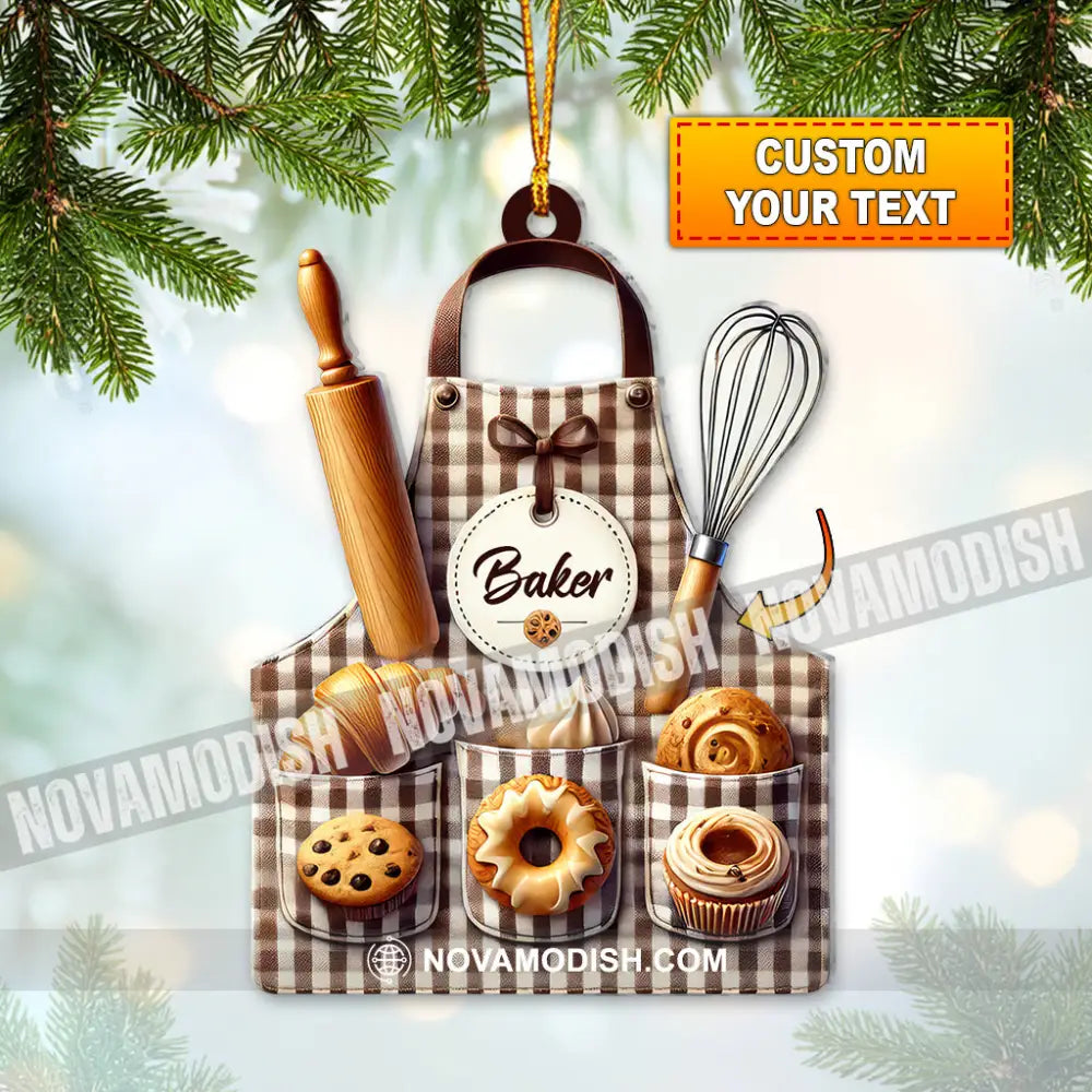 Custom Name Baker Ornament Christmas Gift For Lover