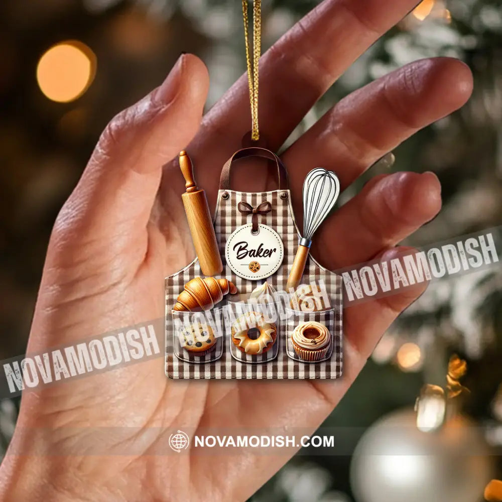 Custom Name Baker Ornament Christmas Gift For Lover