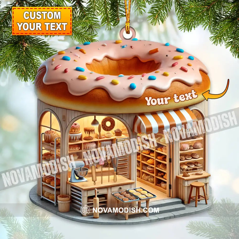 Custom Name Bakery Ornament Christmas Decoration For Shop