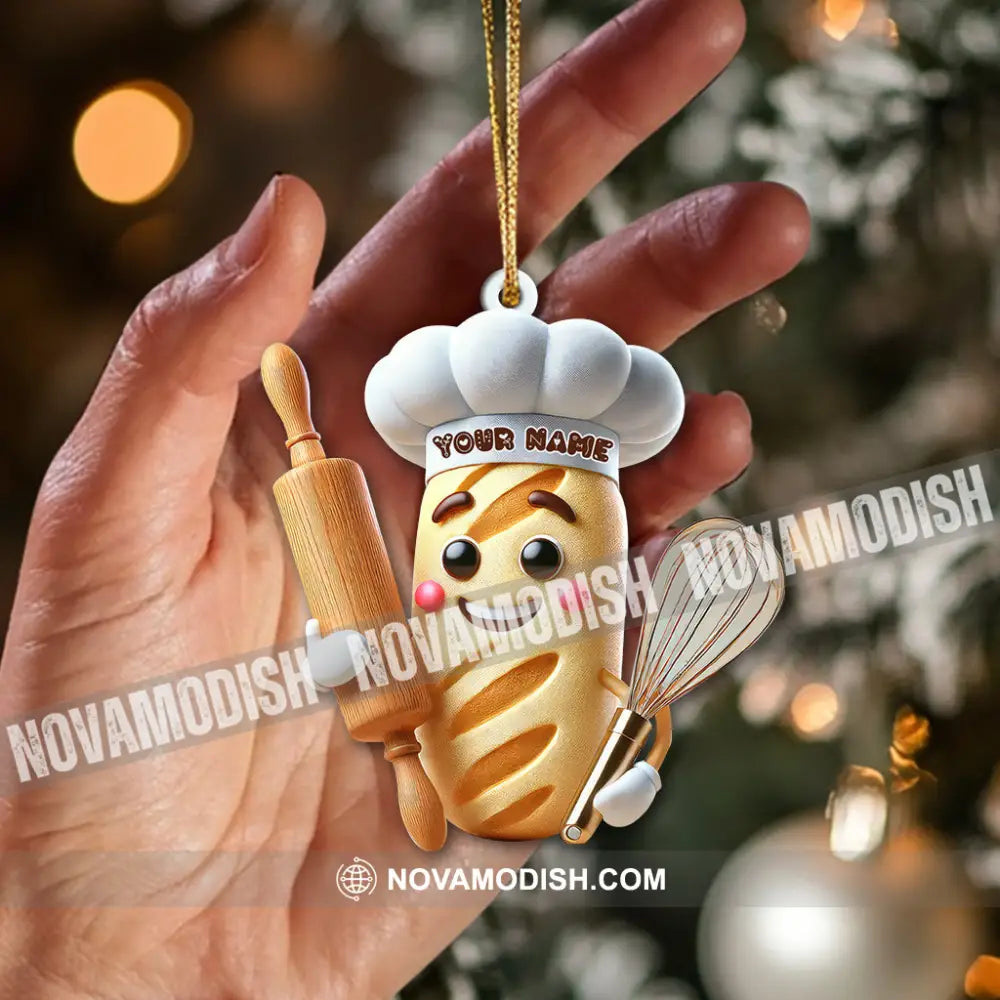 Custom Name Bakery Ornament Store Christmas Decoration