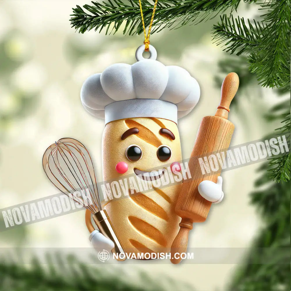 Custom Name Bakery Ornament Store Christmas Decoration 3.54’’ / 1