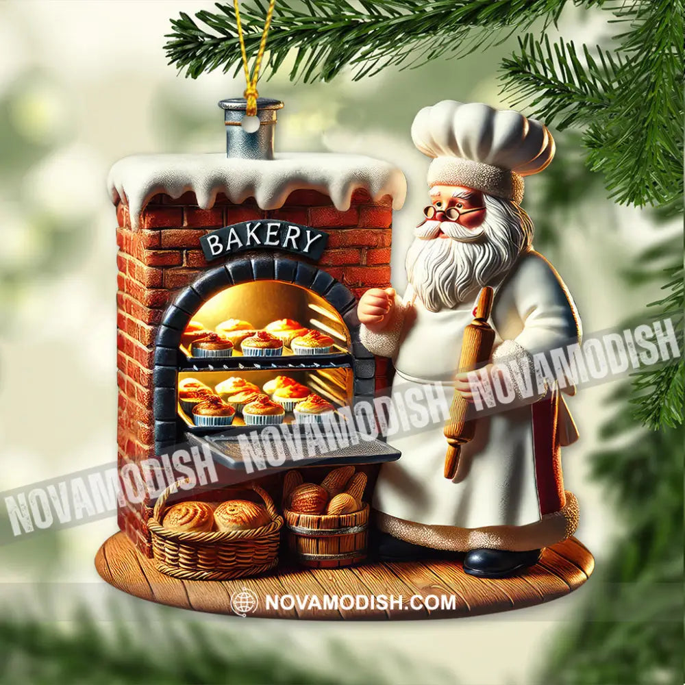 Custom Name Bakery Shop Ornament Love Christmas Gift 3.54’’ / 1