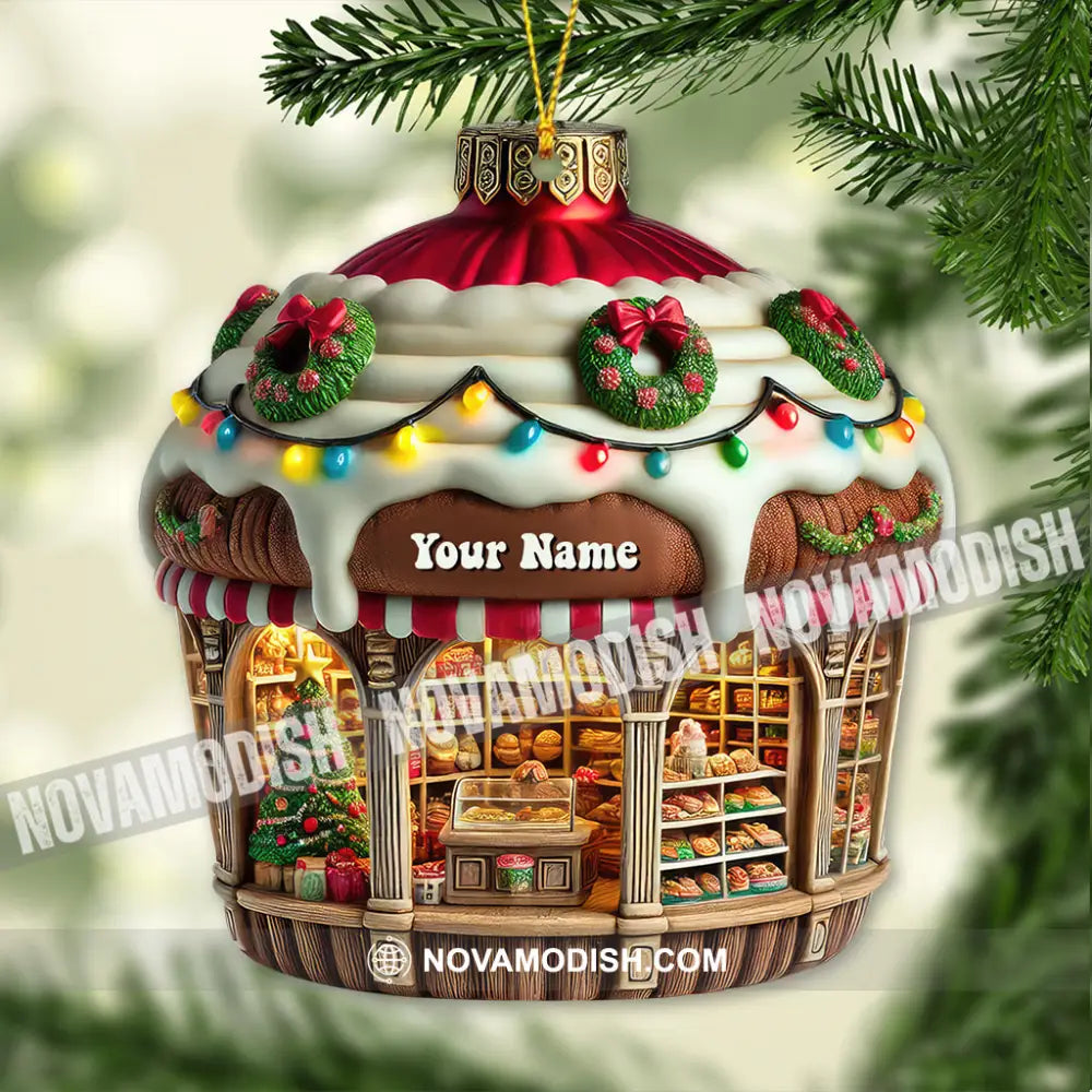 Custom Name Bakery Store Ornament Christmas Decoration 3.54’’ / 1