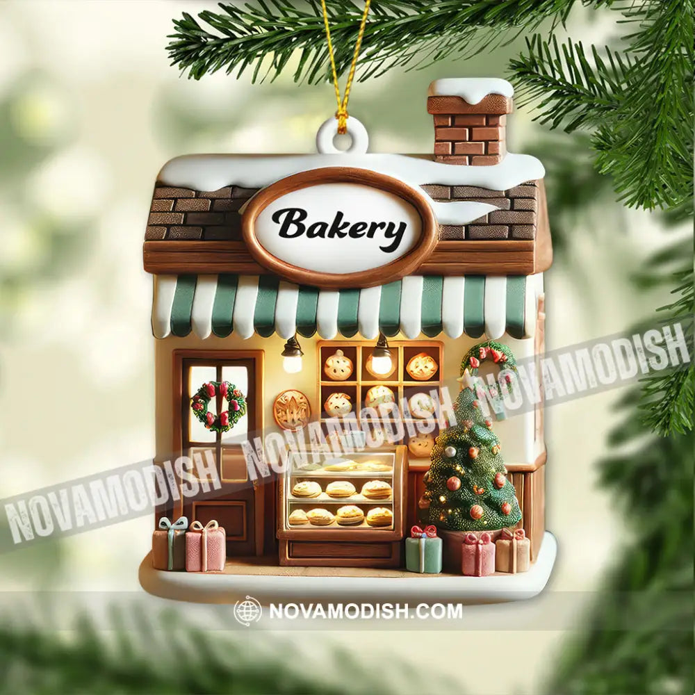 Custom Name Bakery Store Ornament Christmas Decoration 3.54’’ / 1