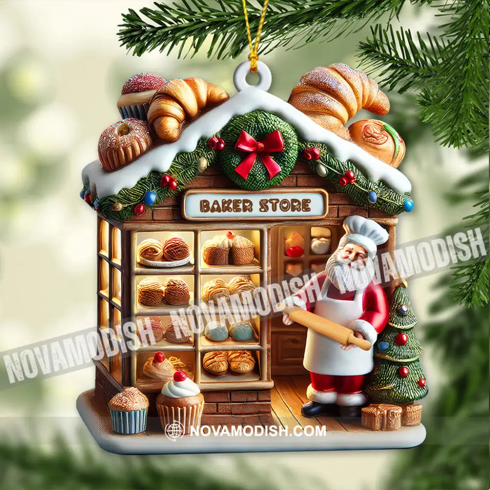 Custom Name Bakery Store Ornament Christmas Decoration 3.54’’ / 1