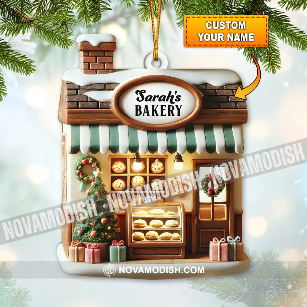 Custom Name Bakery Store Ornament Christmas Decoration