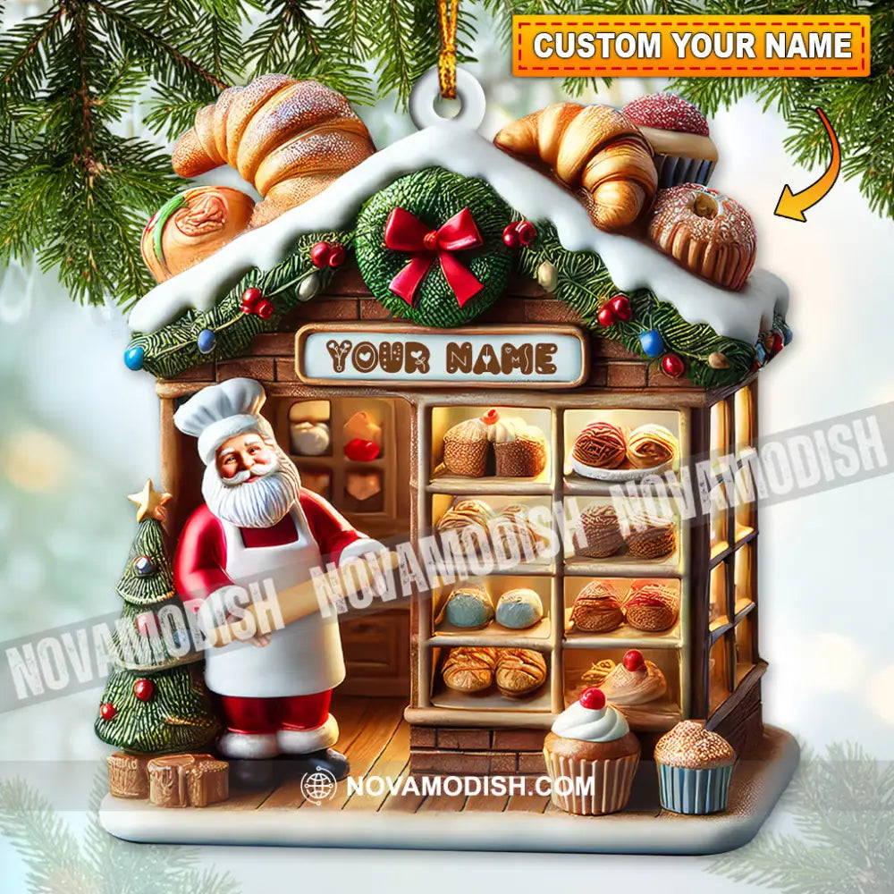 Custom Name Bakery Store Ornament Christmas Decoration