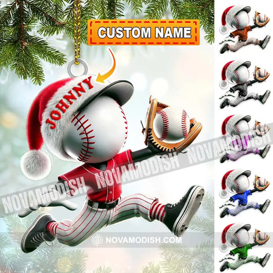 Custom Name Baseball Ornament Christmas Gift For Lover