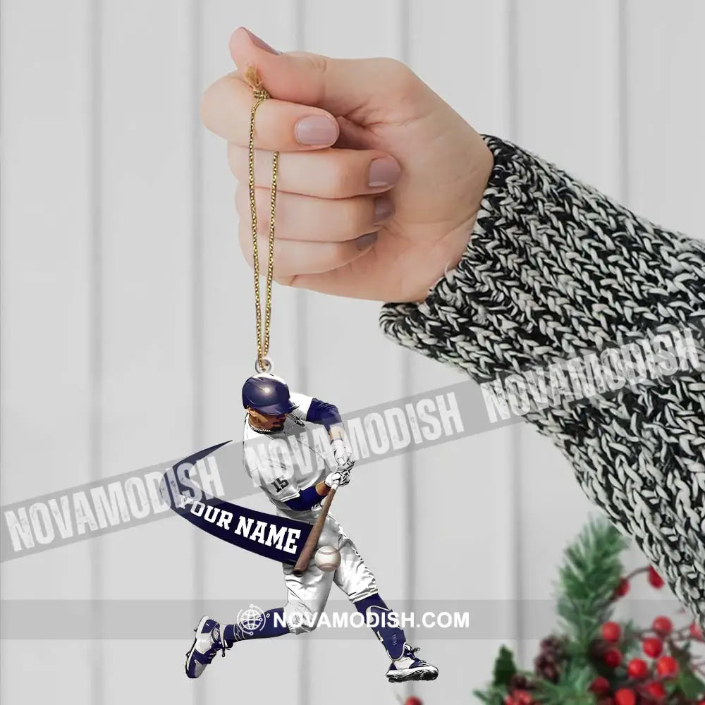 Custom Name Baseball Ornament Christmas Gift For Lover