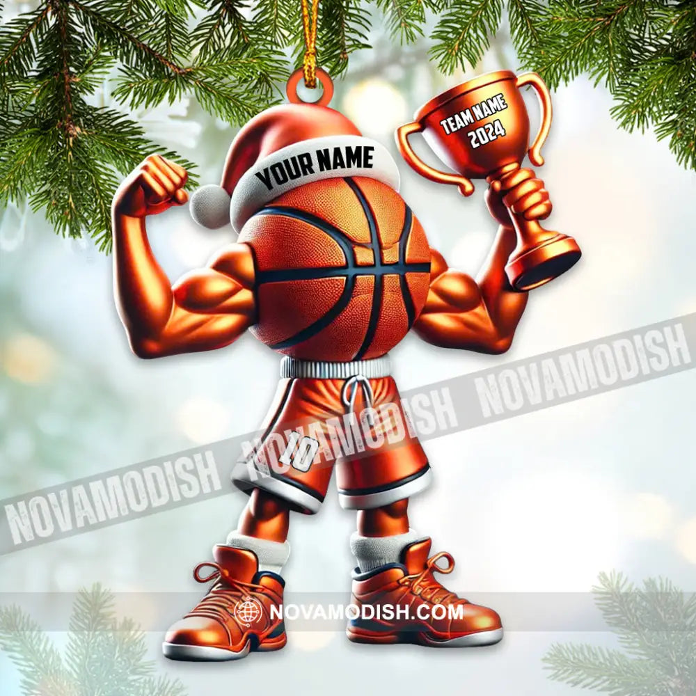 Custom Name Basketball Ornament Lover Christmas Gift 3.54’’ / 1