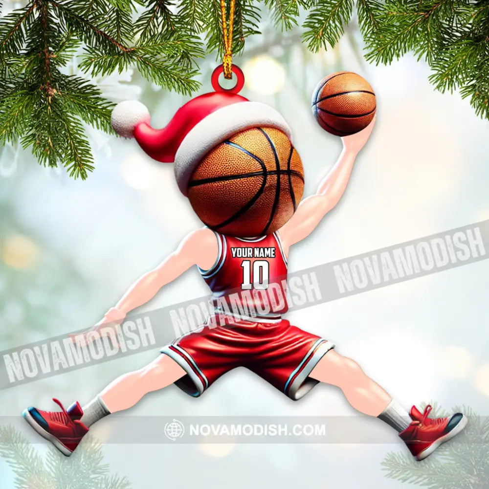 Custom Name Basketball Ornament Lover Christmas Gift 3.54’’ / 1