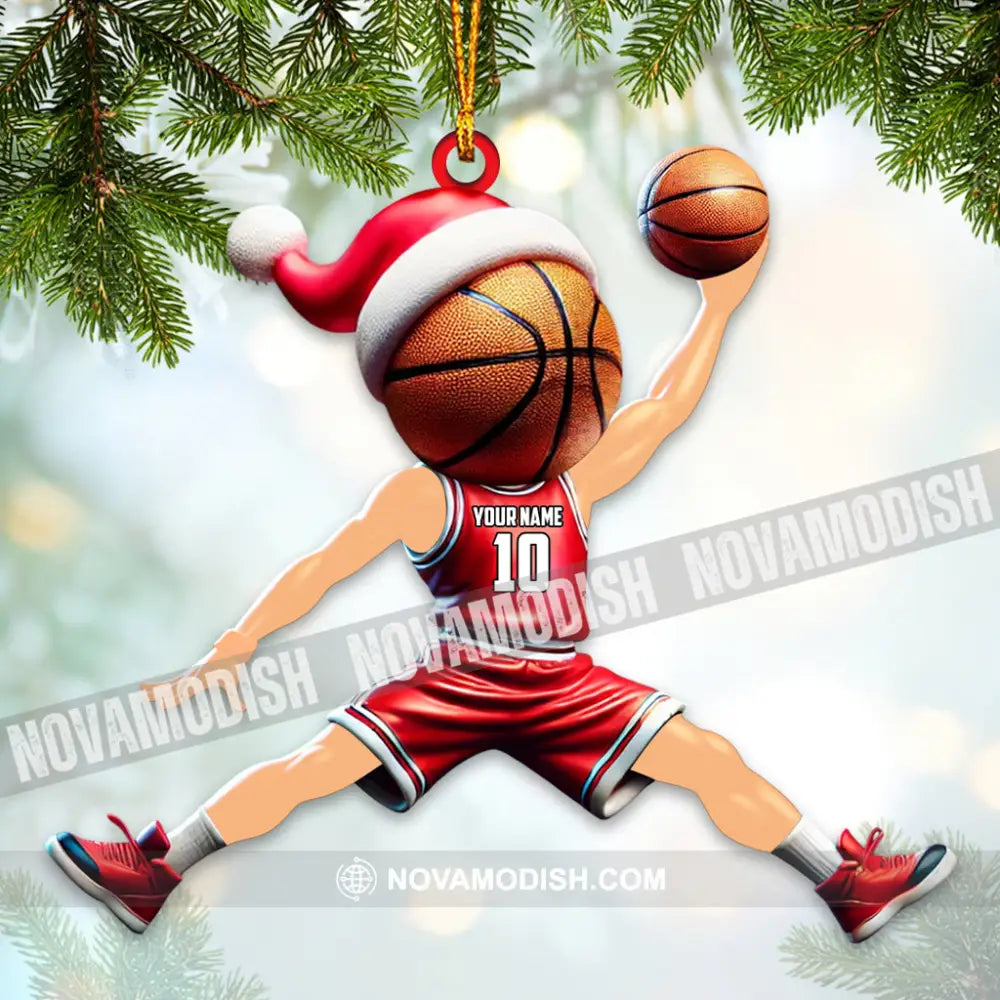 Custom Name Basketball Ornament Lover Christmas Gift