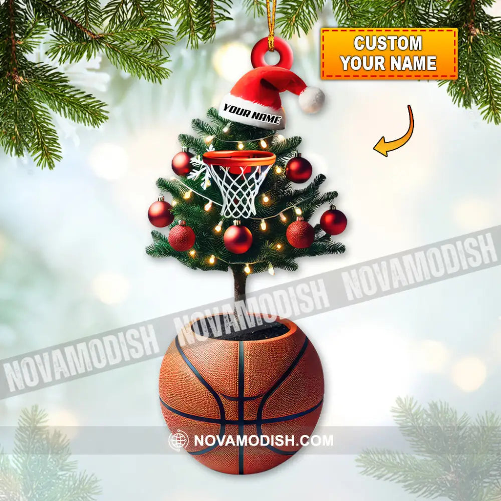 Custom Name Basketball Tree Ornament Lover Christmas Gift