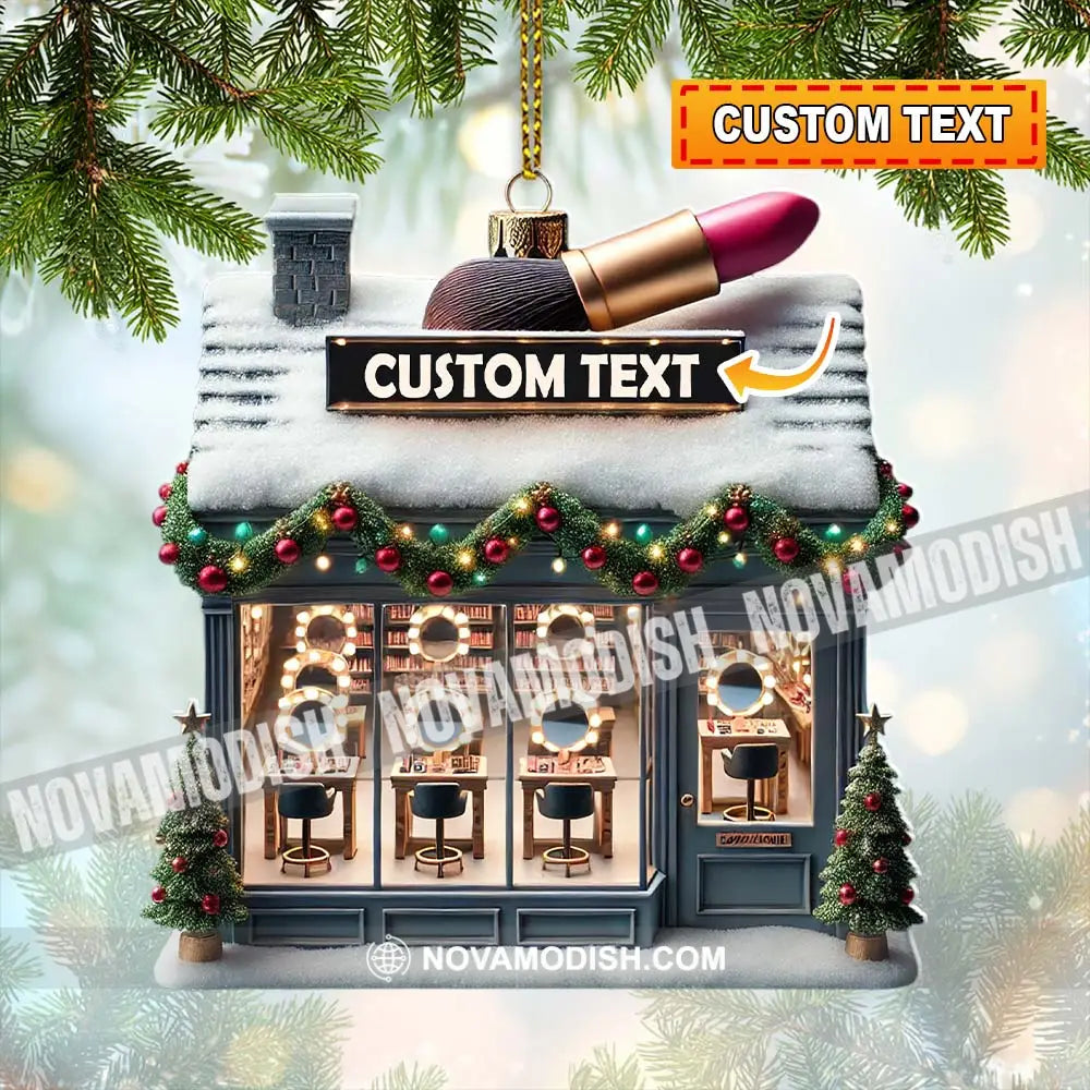 Custom Name Beauty Salon Ornament Shop Christmas Decor