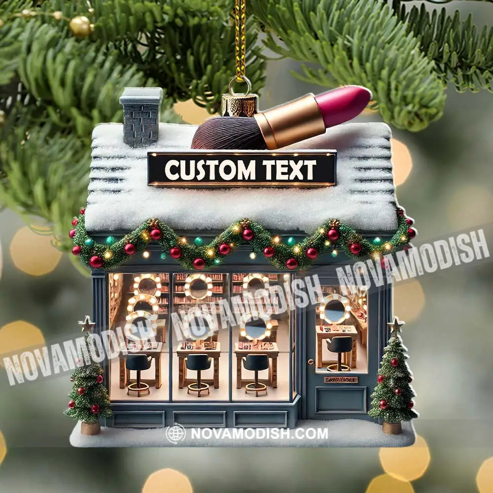 Custom Name Beauty Salon Ornament Shop Christmas Decor