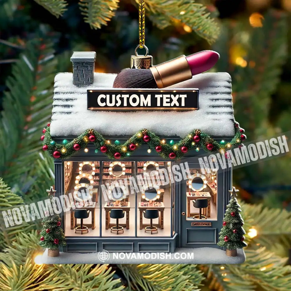 Custom Name Beauty Salon Ornament Shop Christmas Decor