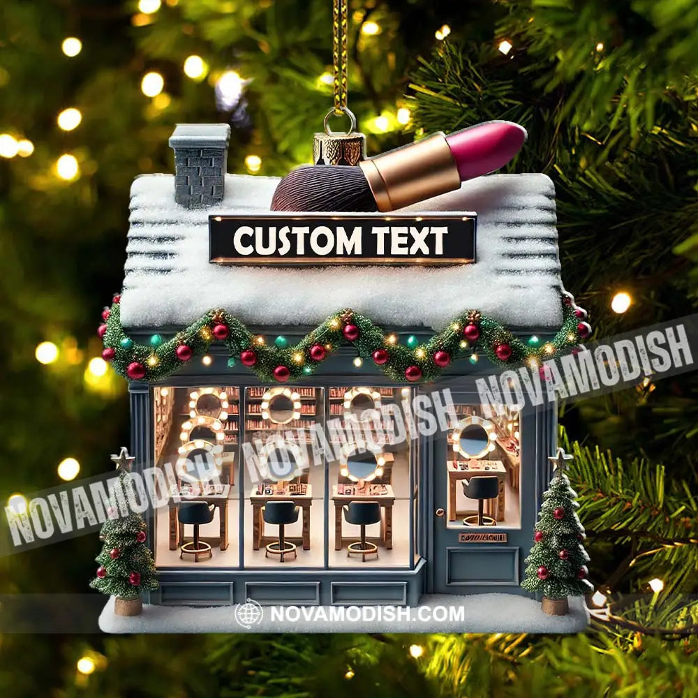 Custom Name Beauty Salon Ornament Shop Christmas Decor