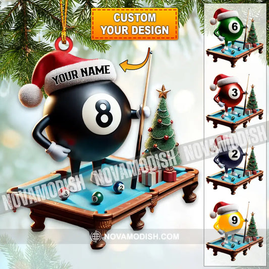 Custom Name Billiard Ornament Lover Christmas Gift